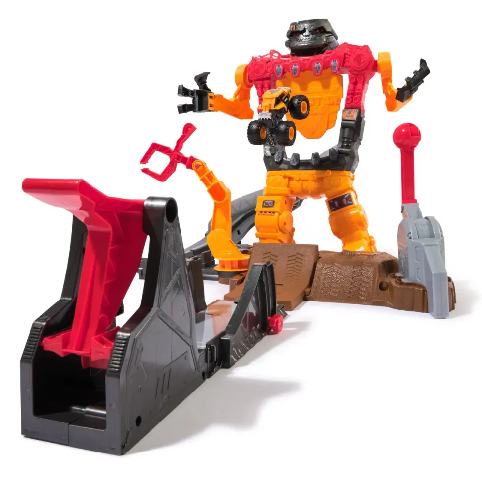 Monster Jam 1:64 Smash & Bash Smashbot stuntti setti
