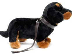 Mäyräkoira pehmolelu ja talutushihna 28cm