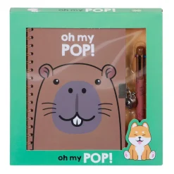 Oh My Pop! Capybara päiväkirja ja kynä lahjapakkaus