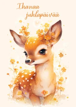 Onnittelukortti Bambi