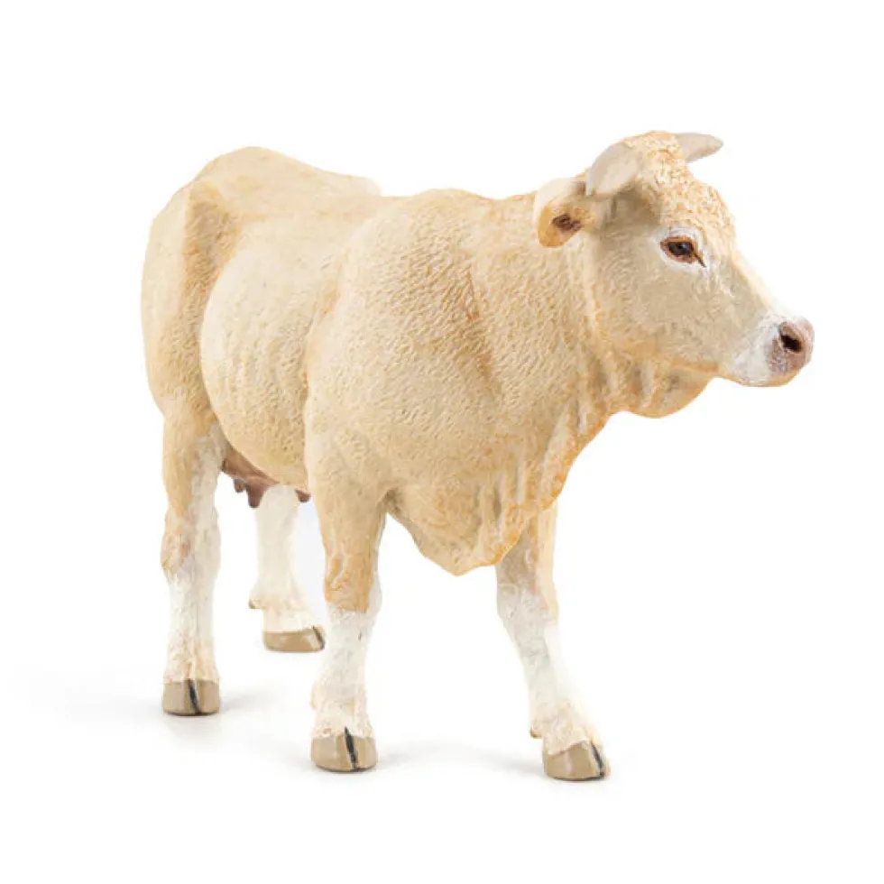 Papo 51185 Blonde d'Aquitaine valkoinen lehmä