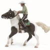 Papo 51573 Cowboy Lännenratsastaja ja hevonen