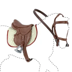 Papo 50091 hevosen satula, suitset ja satulahuopa