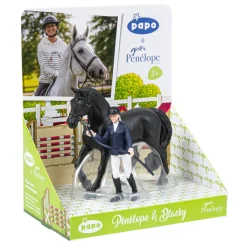 Papo 51576 Penelope ratsastaja & Blacky hevonen