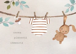 Pieni ihme onnittelukortti vauvalle kirjekuorella