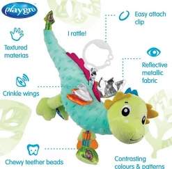 Playgro Dragon vauvan sensorinen pehmolelu
