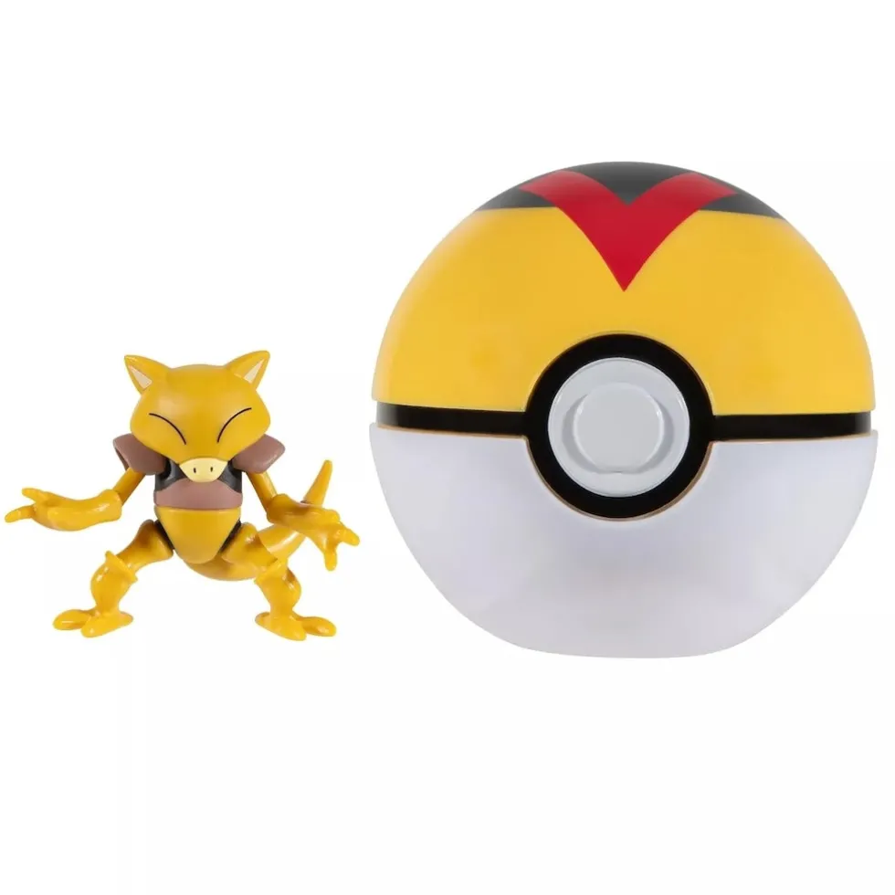Pokemon Abra figuuri ja Clip'n' Go - poke pallo