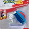 Pokemon Alolan Vulpix figuuri ja Clip'n' Go - poke pallo