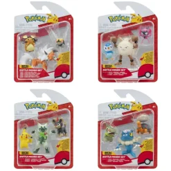 Pokemon Battle figuuri 3-Pack - Pikachu, Floragato, Litleo