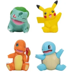 Pokemon Battle figuuri 4-Pack - Pikachu, Squirtle, Charmander, Bulbasaur