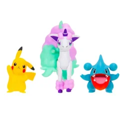 Pokemon Battle figuuri 3-Pack - Ponyta, Pikachu, Gible