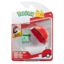 Pokemon Bulbasaur figuuri ja Clip 'n' go poke pallo