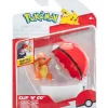 Pokemon Charmander figuuri ja Clip'n' Go - poke pallo