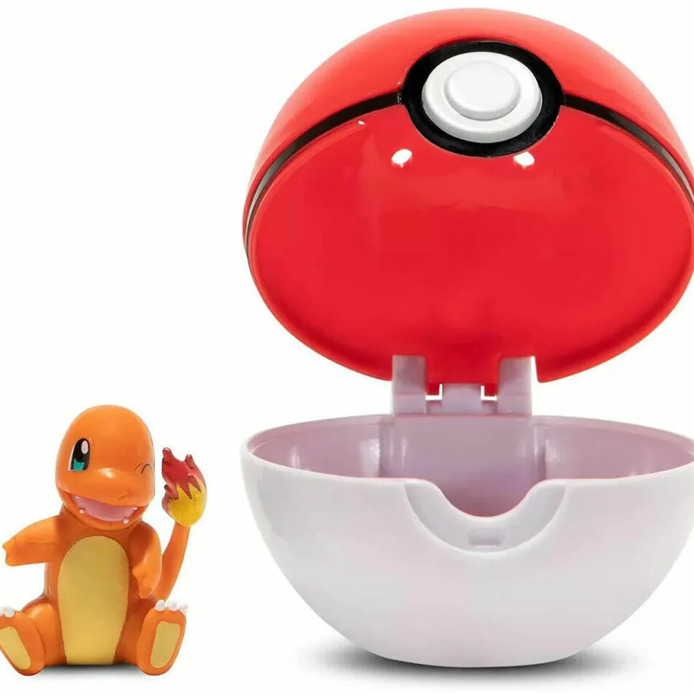 Pokemon Charmander figuuri ja Clip'n' Go - poke pallo