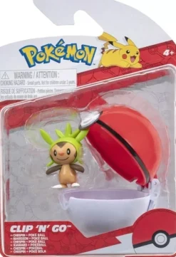 Pokemon Chespin figuuri ja Clip'n' Go - poke pallo