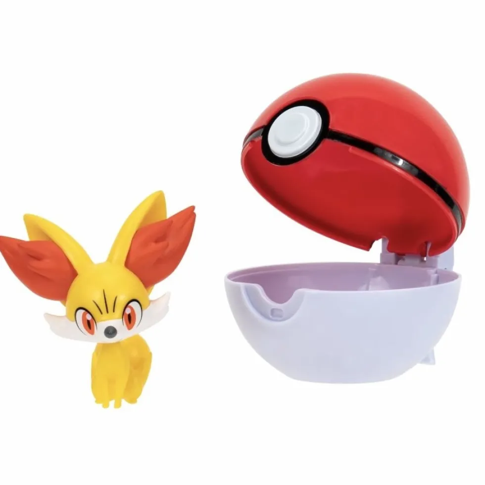 Pokemon Fennekin figuuri ja Clip'n' Go - poke pallo