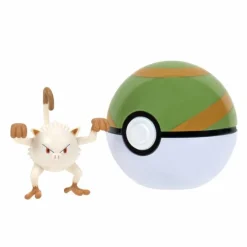 Pokemon Mankey figuuri ja Clip'n' Go - poke pallo