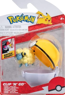 Pokemon Mareep figuuri ja Clip'n' Go - poke pallo