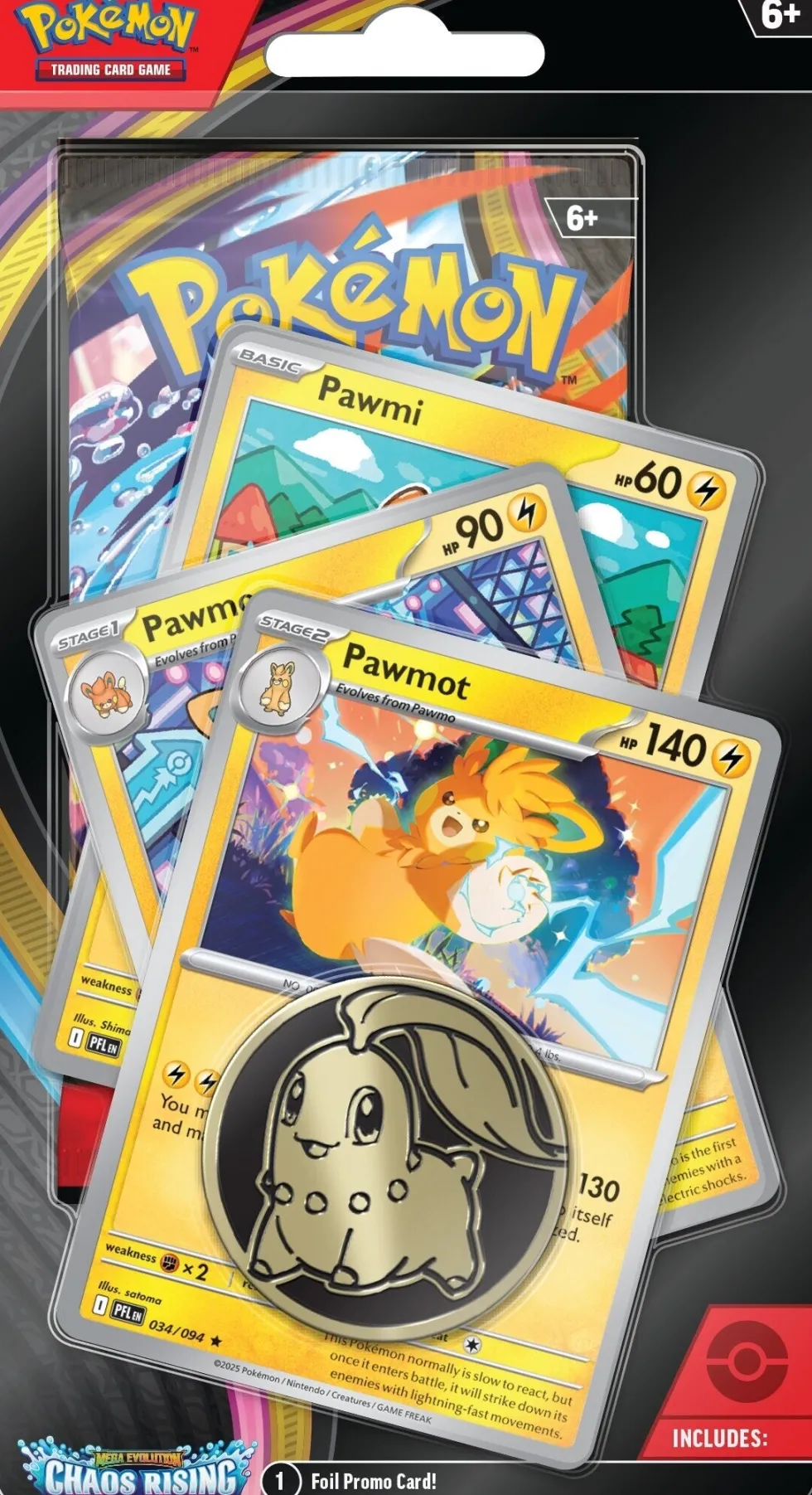Pokemon Mega Evolution 04 Chaos Rising Premium Checklane Blister - Pawmot