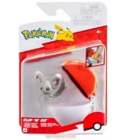 Pokemon Minccino figuuri ja Clip'n' Go - poke pallo