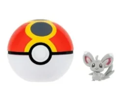 Pokemon Minccino figuuri ja Clip'n' Go - poke pallo