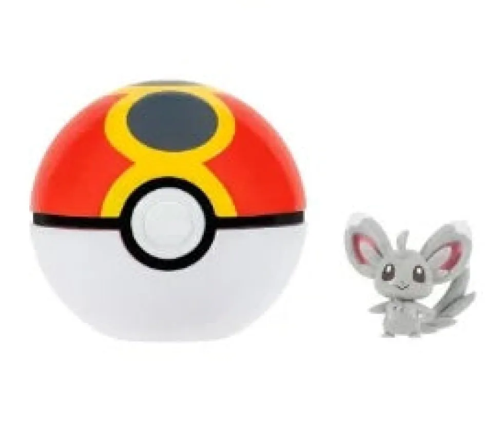 Pokemon Minccino figuuri ja Clip'n' Go - poke pallo