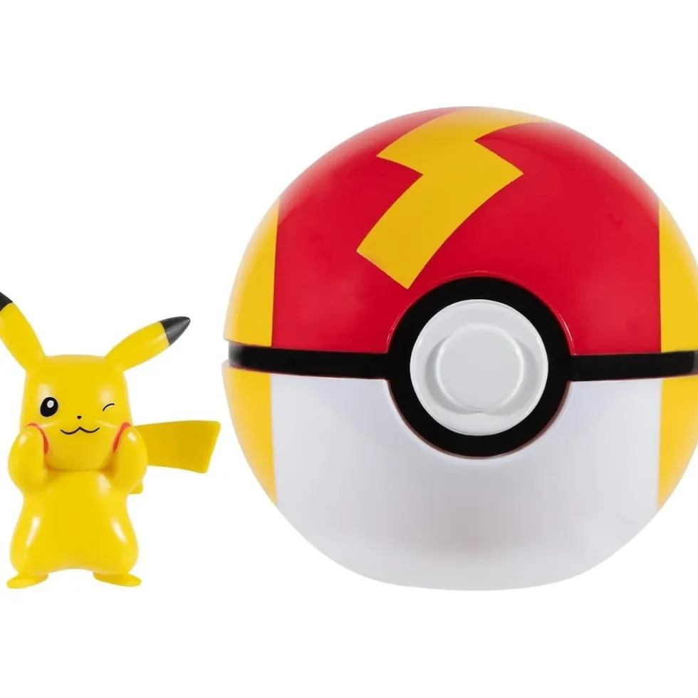 Pokemon Pikachu figuuri ja Clip'n' Go - poke pallo