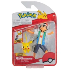 Pokemon Pikachu ja Ash pokemon kouluttaja Battle figuuri