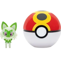 Pokemon Sprigatito figuuri ja Clip'n' Go - poke pallo