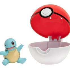 Pokemon Squirtle figuuri ja Clip'n' Go - poke pallo.