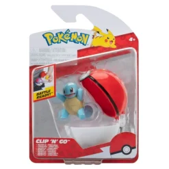 Pokemon Squirtle figuuri ja Clip'n' Go - poke pallo