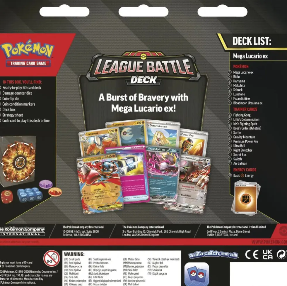 Pokémon Mega Battle Deck Mega Lucario keräilykortti pakkaus