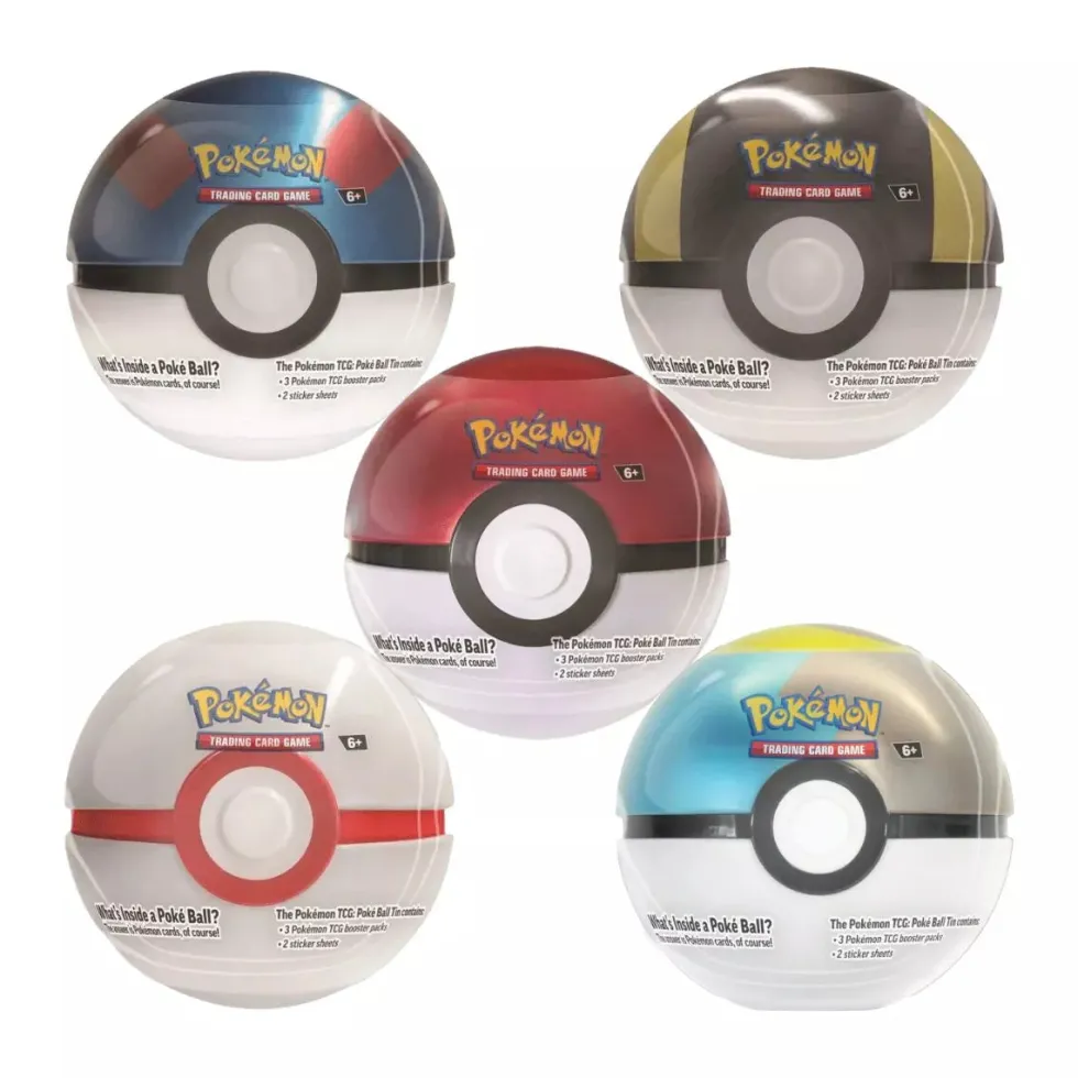 Pokémon Tin Pokeball reprint -keräilykortti pakkaus - lajitelma