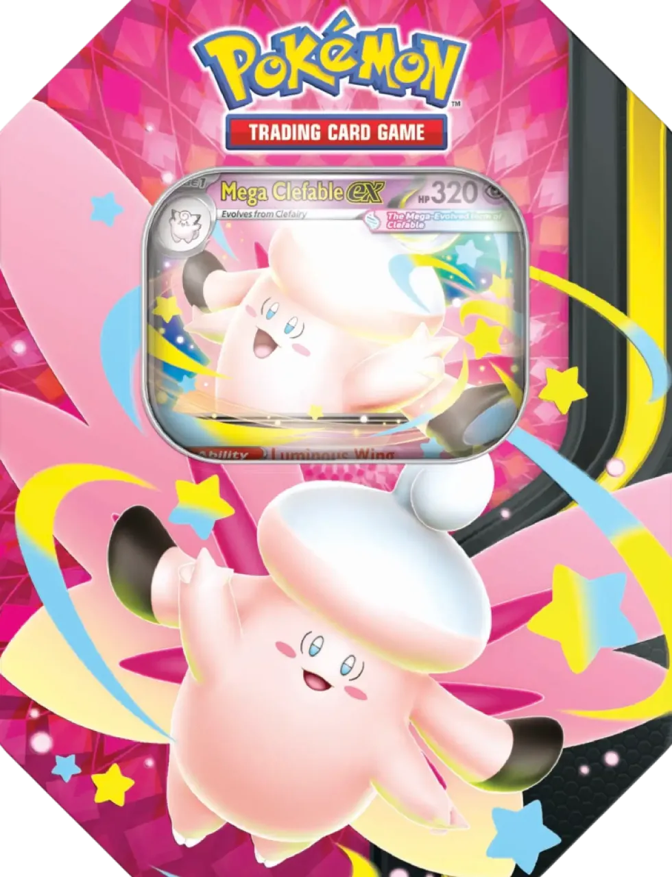 Pokémon Tin Summer 2026 Mega Clefable EX - keräilykortti pakkaus