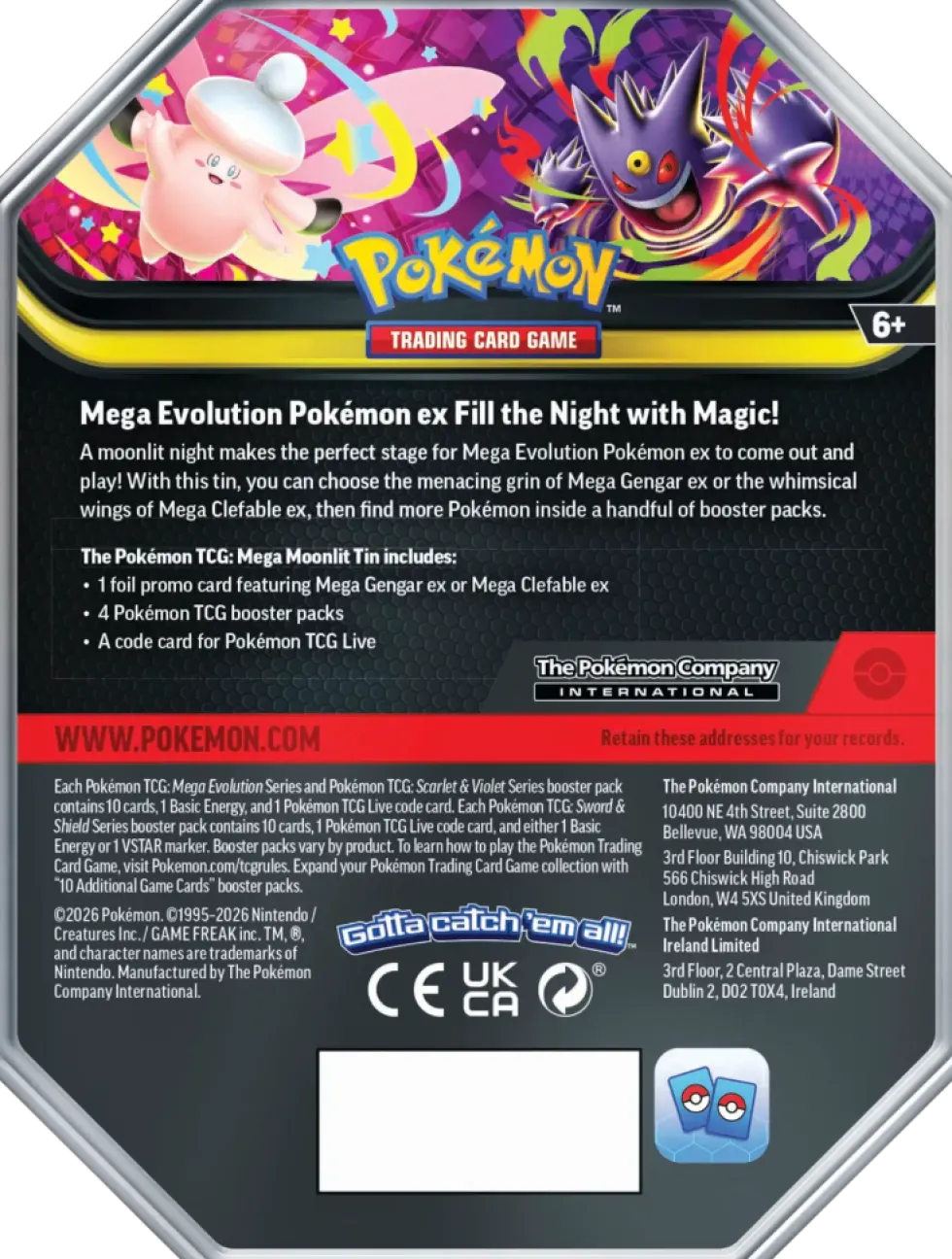Pokémon Tin Summer 2026 Mega Clefable EX - keräilykortti pakkaus