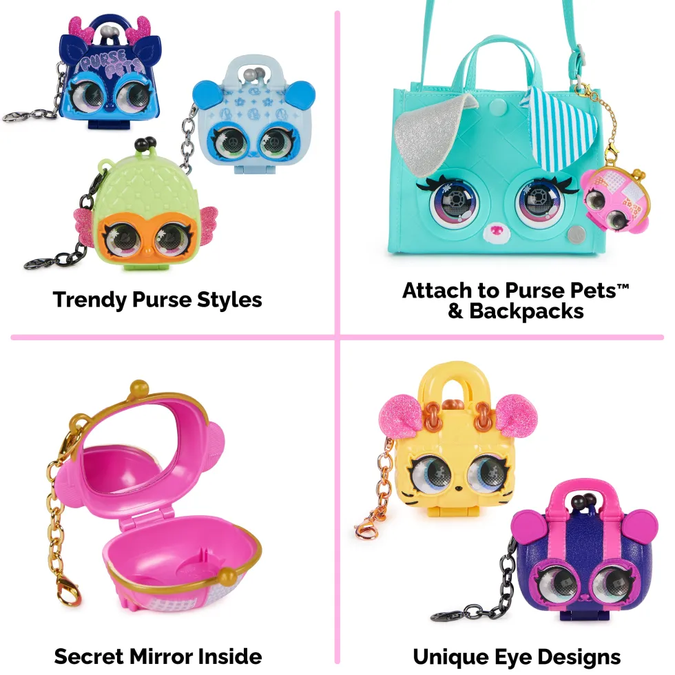 Purse Pets Luxey Charms, Night & Day Divas yllätys mini laukku