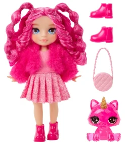 Rainbow High Littles Magenta Monroe -nukke ja yksisarvinen