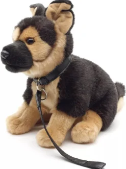 Saksanpaimenkoira ja hihna pehmolelu 24cm