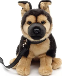 Saksanpaimenkoira ja hihna pehmolelu 24cm
