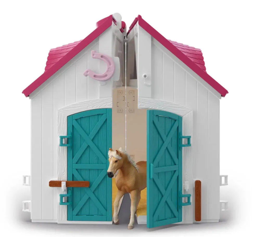 Schleich 42703 avautuva Hevostalli Little Horseshoe