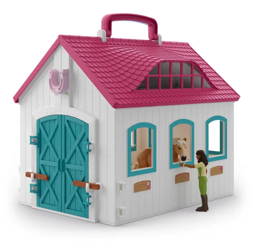 Schleich 42703 avautuva Hevostalli Little Horseshoe