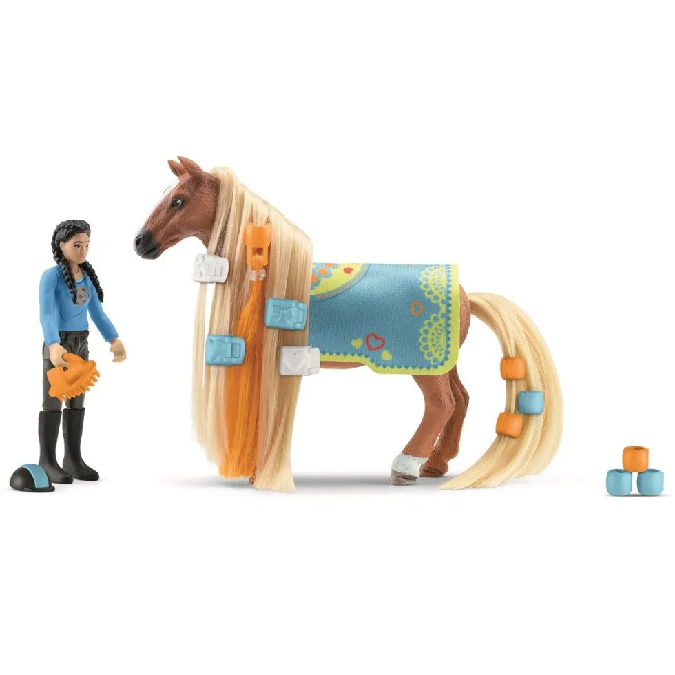 Schleich 42585 Beauty ratsastaja Kim ja Caramelo hevonen