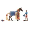 Schleich 42586 Beauty ratsastaja Leo ja Rocky hevonen