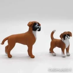 Schleich Bokseri koira j a pentu - Second Hand