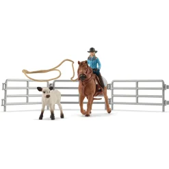 Schleich 42577 Cowgirl ja lampaan lassominen