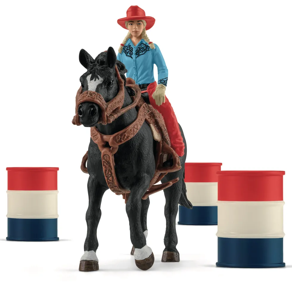 Schleich 42576 Cowgirl ja tynnyrikisa