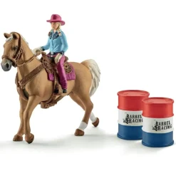 Schleich 41417 Cowgirl ja tynnyriratsastus - Erikoiserä!