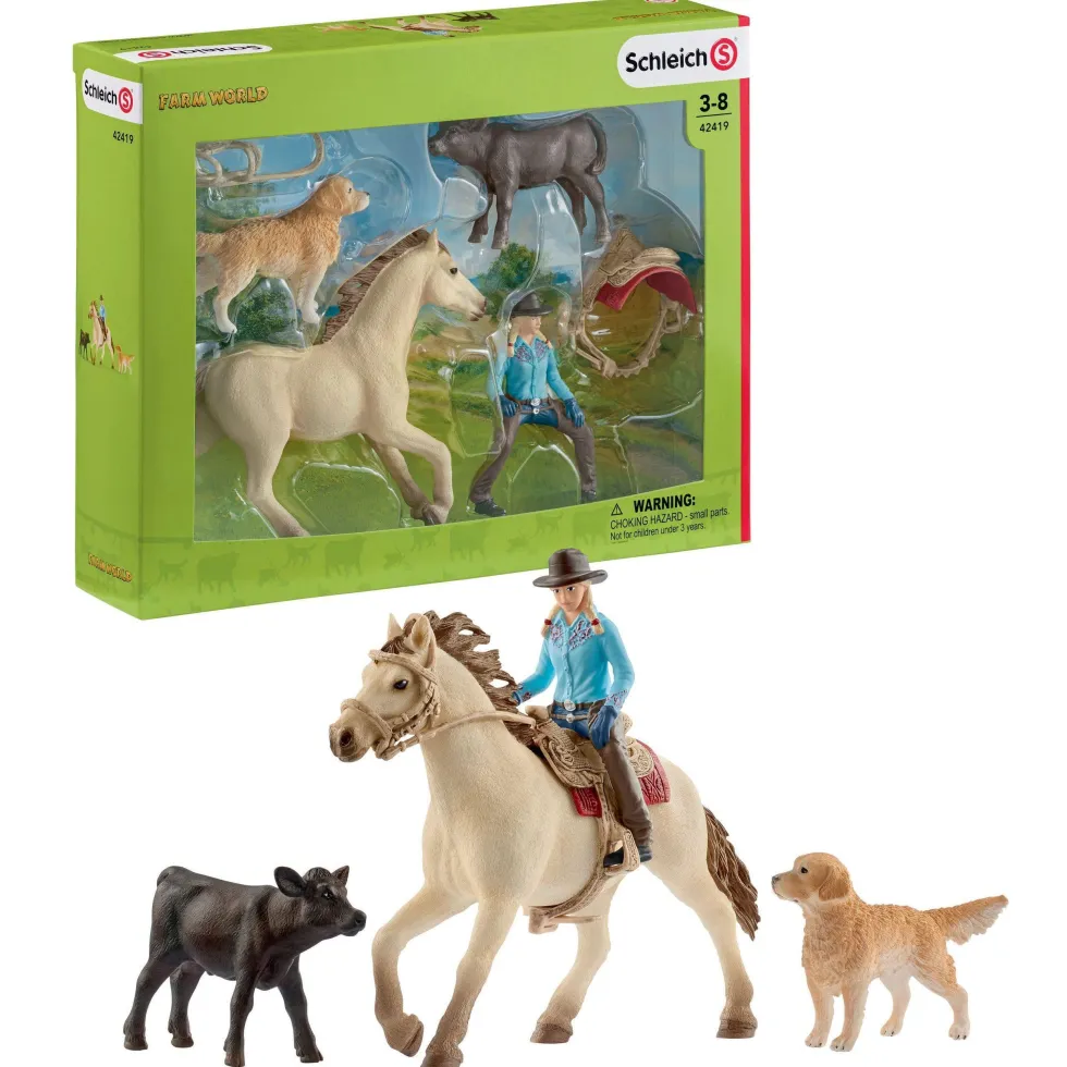 Schleich 42419 Cowgirl Lännenratsastus setti - Erikoiserä!