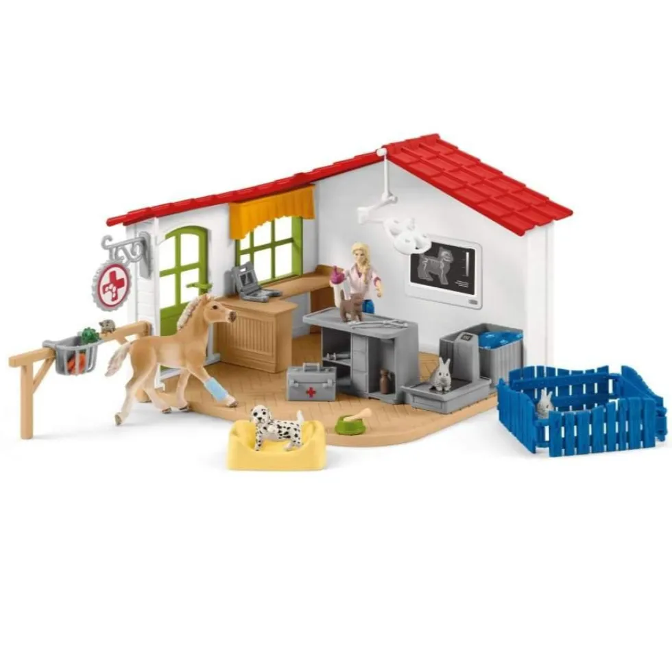 Schleich 42502 Eläinlääkärin vastaanotto ja kotieläimet