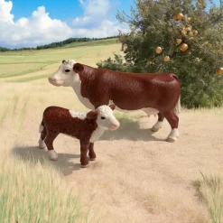 Schleich Hereford Lehmä ja vasikka - Second Hand